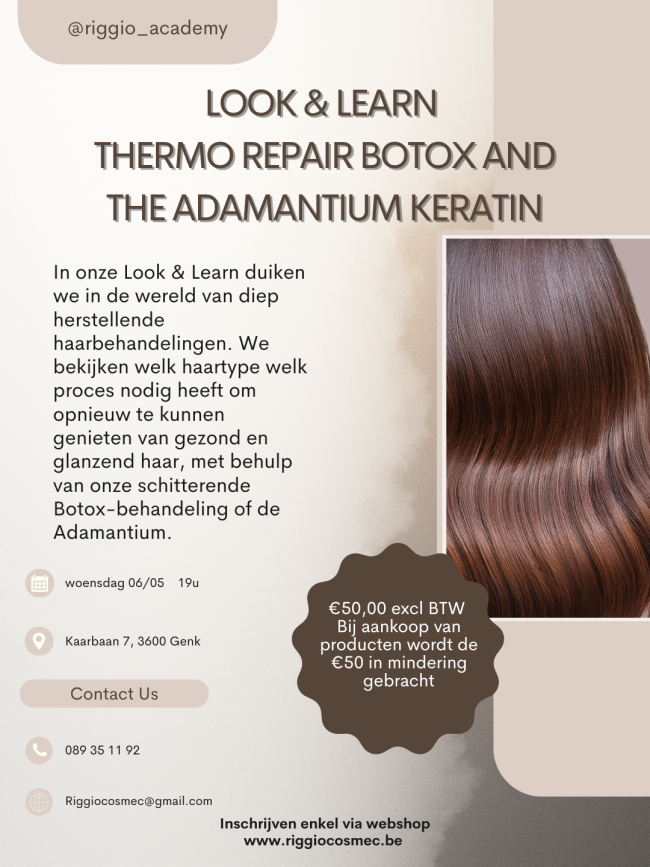 look & learn  Thermo repair botox and the adamantium keratin